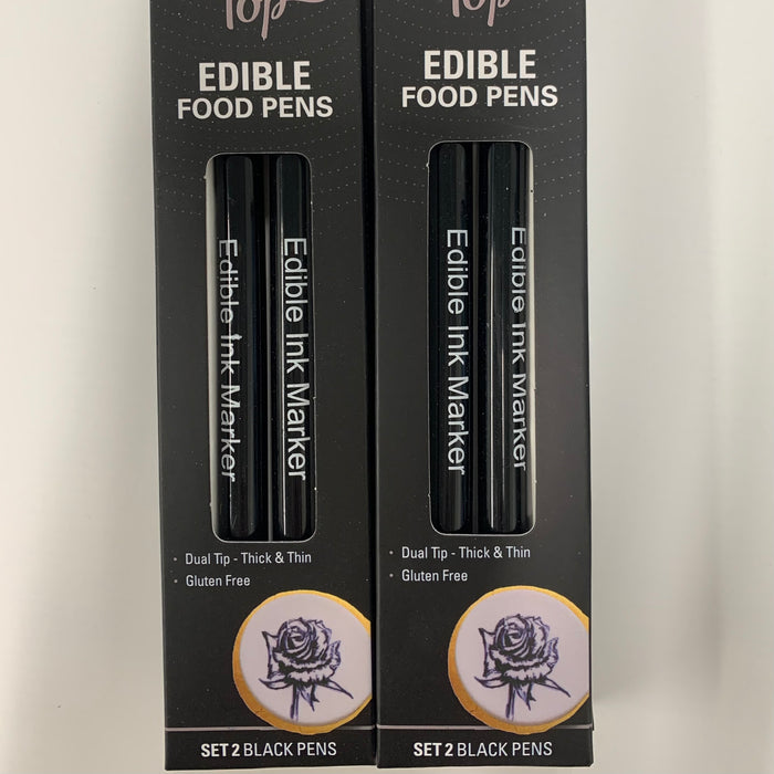 Edible Food Pens (2 set) BLACK