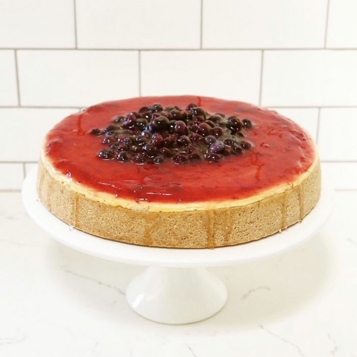 Large Baked Blueberry Cheesecake