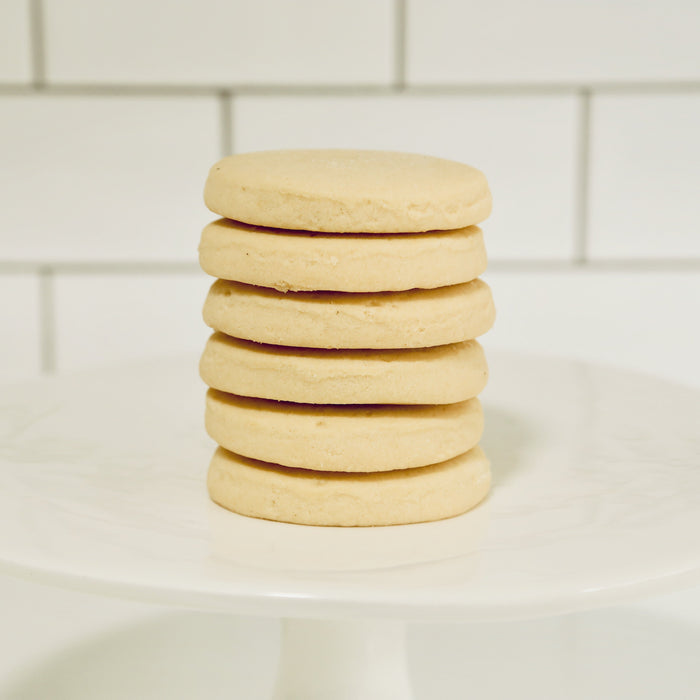 12 Naked Large Plain Cookie Shortbread 9cm