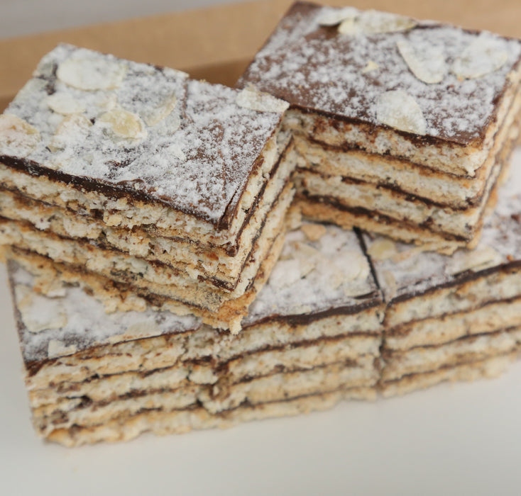 12 Chocolate Hazelnut Charlotte Meringue Slice