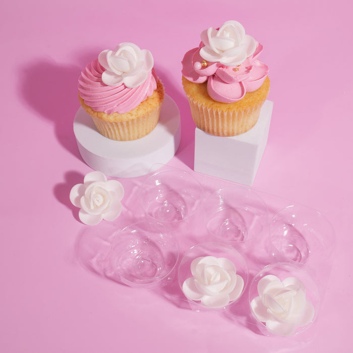 SPRINKS WHITE WAFER ROSETTES (6PCS)