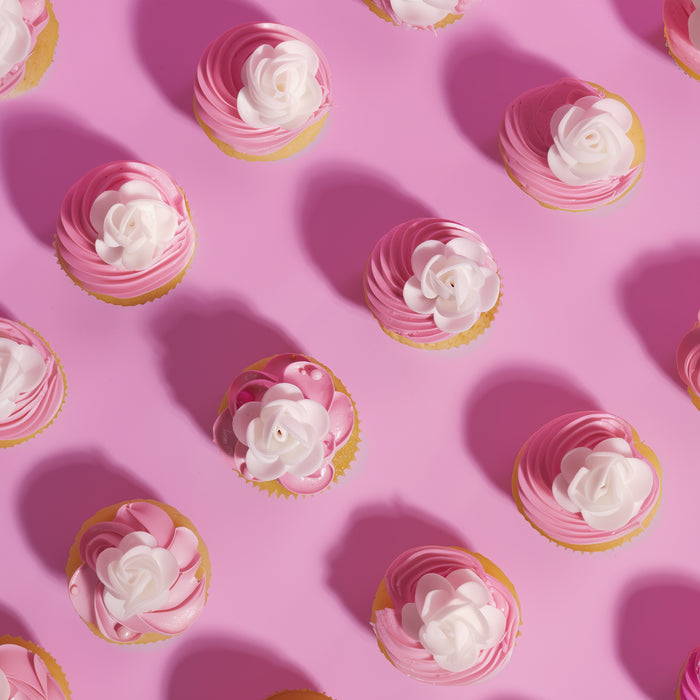 SPRINKS WHITE WAFER ROSETTES (6PCS)