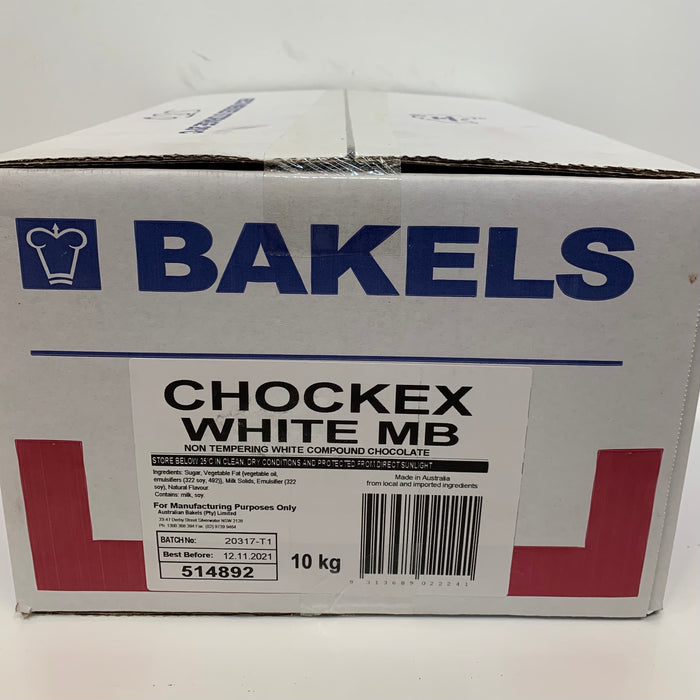 White Chocolate Chockex 10kg Bakels