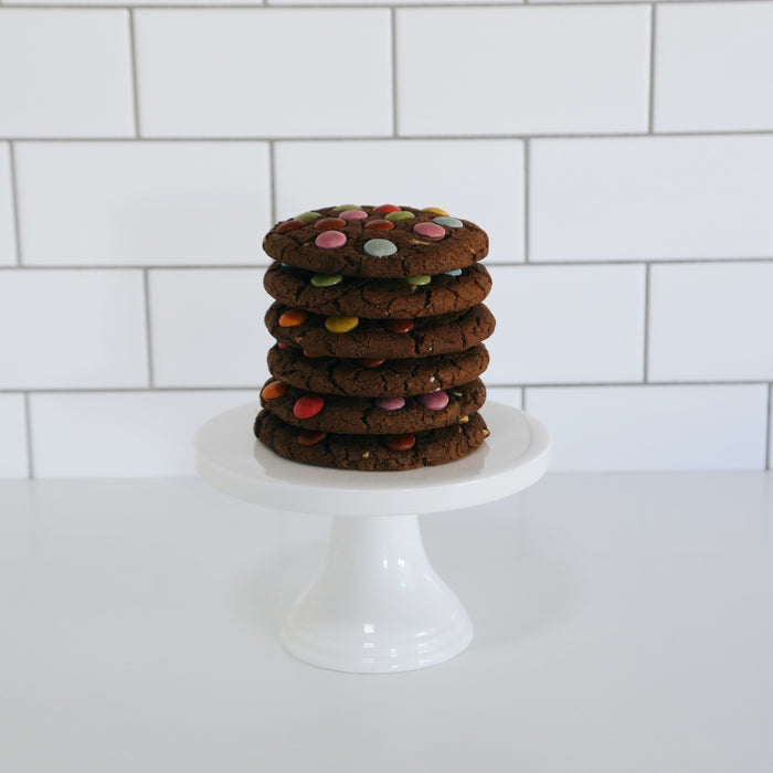 6 Triple Chocolate Flourless Cookies with Smarties