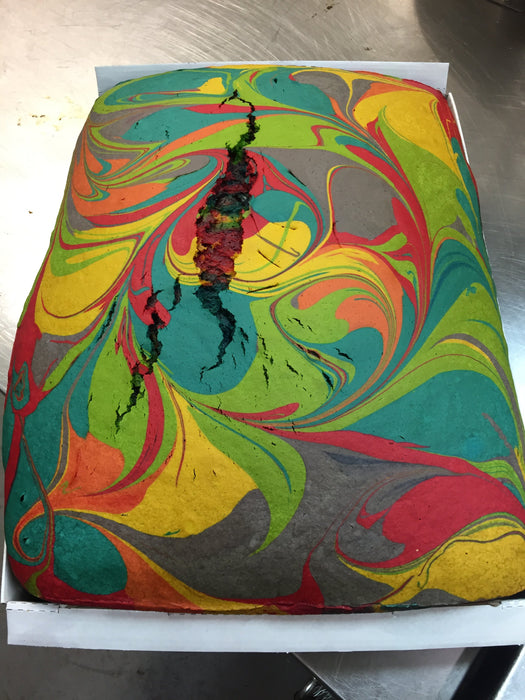 Naked Rainbow Swirl Catering Sheet (30cm x 40cm x 7cm)