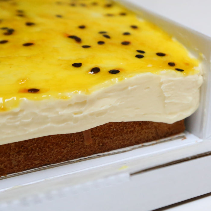 Banana with Passionfruit Cream cheese Icing Catering Sheet