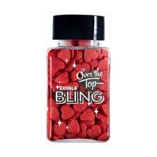 OTT BLING LOVE HEARTS RED sprinkles  55g